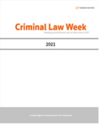 Cover of Criminal Law Week: Print Only