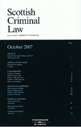 Cover of Scottish Criminal Law