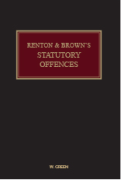 Cover of Renton and Brown's Statutory Offences Looseleaf