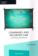 Cover of Companies and Securities Law: Commentary and Materials