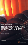 Cover of Researching and Writing in Law