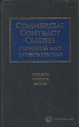 Cover of Commercial Contract Clauses: Principles and Interpretation