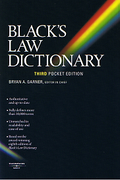 Cover of Black's Law Dictionary 3rd Pocket Edition