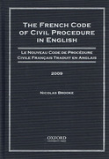 Cover of The French Code of Civil Procedure in English 2009