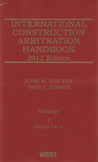 Cover of International Construction Arbitration Handbook 2012