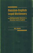 Cover of Russian-English Legal Dictionary and Bibliographic Sources for Russian Law in English