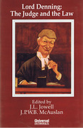 Cover of Lord Denning: The Judge and the Law
