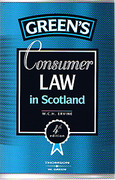 Cover of Consumer Law in Scotland