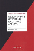 Cover of Requirements of Writing (Scotland ) Act 1995