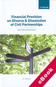 Cover of Financial Provisions on Divorce and Dissolution of Civil Partnerships (eBook)