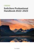 Cover of Greens Solicitors Professional Handbook 2022-2023