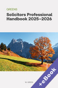 Cover of Greens Solicitors Professional Handbook 2025-2026 (Book & eBook Pack)