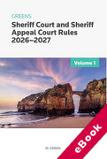 Cover of Greens Sheriff Court and Sheriff Appeal Court Rules 2026-2027 (eBook)