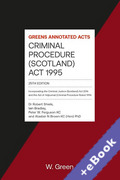 Cover of Criminal Procedure [Scotland] Act 1995 (Book & eBook Pack)