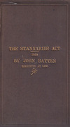 Cover of The Stannaries Act 1869