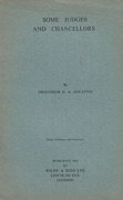 Cover of Some Judges and Chancellors Who Made Notable Contributions to the Development of English Law or Its Literature