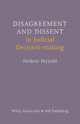 Cover of Disagreement and Dissent in Judicial Decision-making